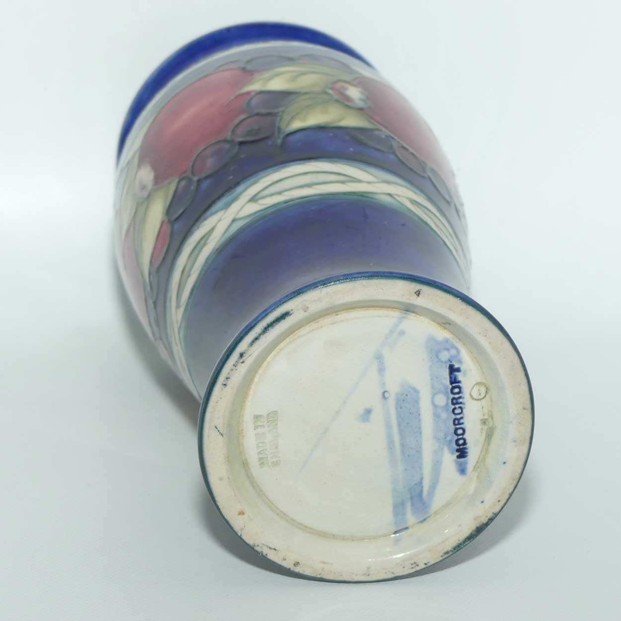 William Moorcroft Banded Pomegranate slender waisted vase | 2 Bands