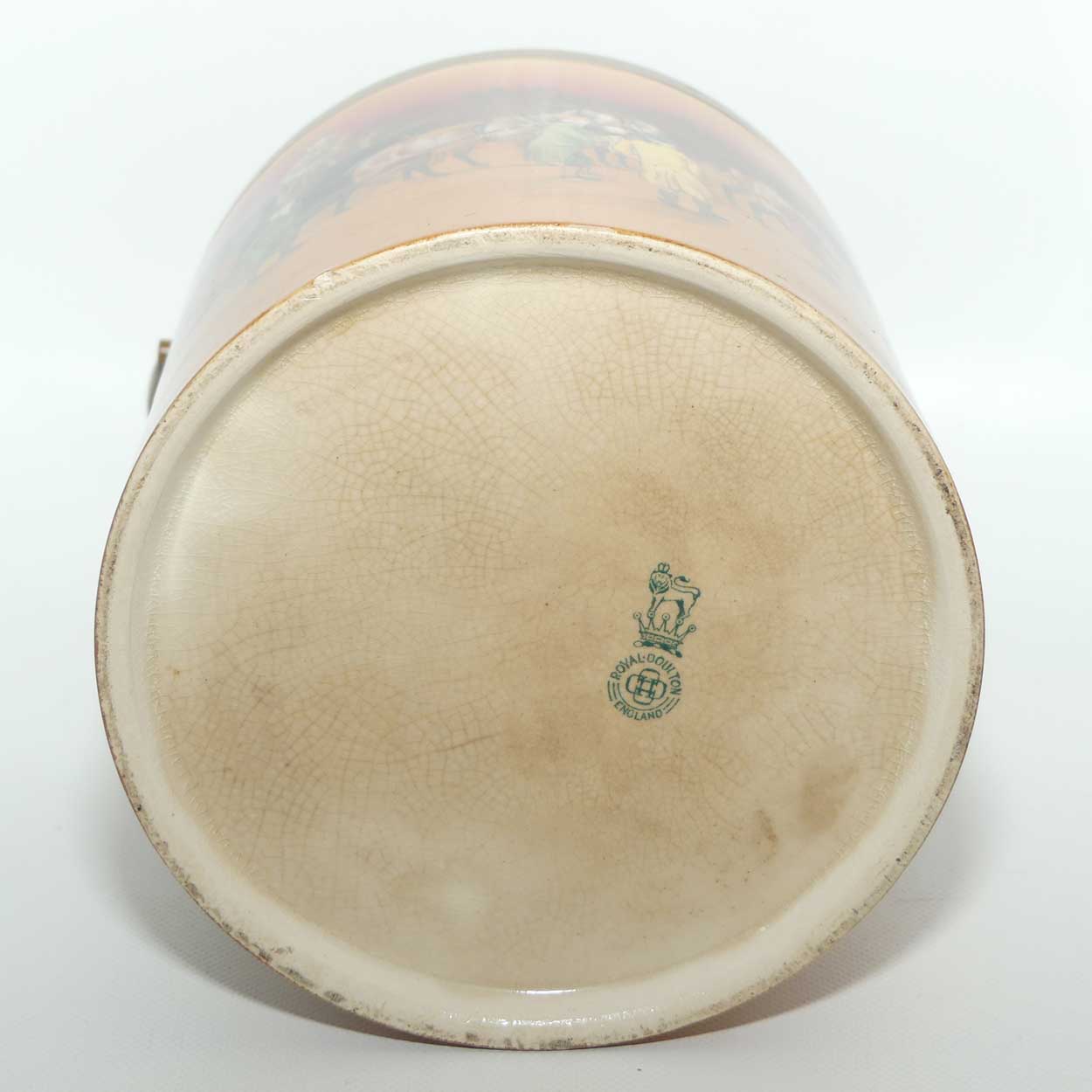 Royal Doulton Autumn | Red Sky Coaching Days biscuit barrel | #2 | worn EP lid