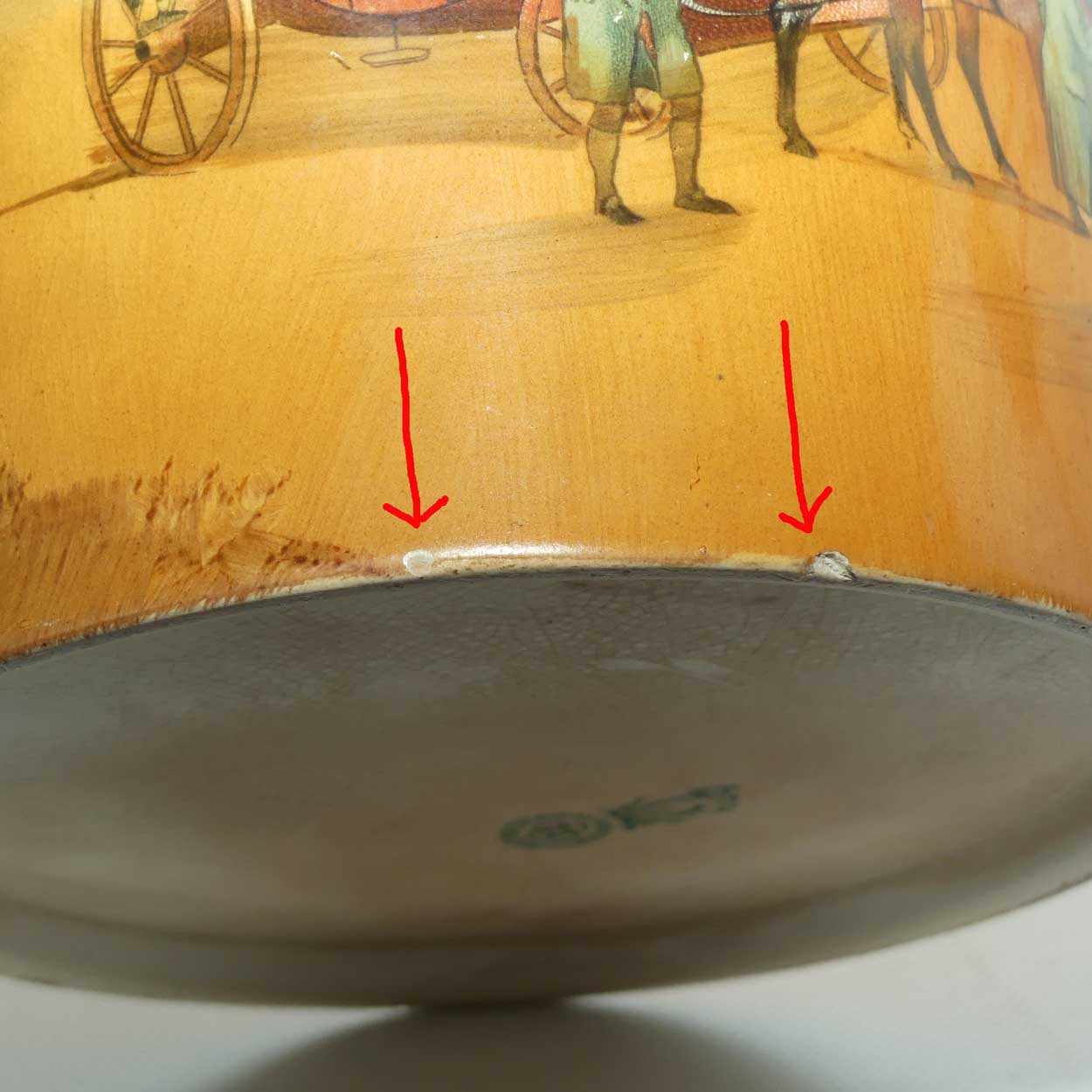 Royal Doulton Autumn | Red Sky Coaching Days biscuit barrel | #2 | worn EP lid