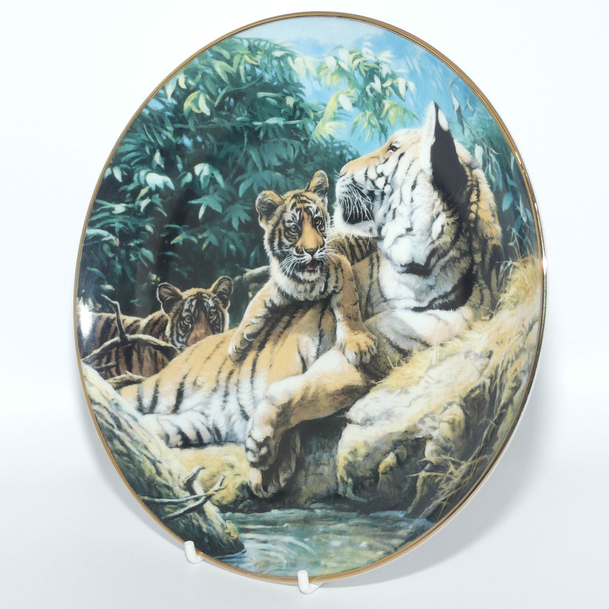 Royal Doulton Big Cats plate by Weberbauer | Basking in the Sun