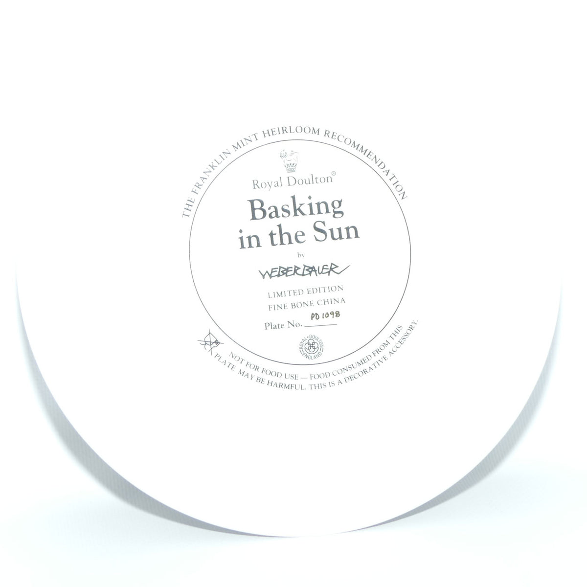 Royal Doulton Big Cats plate by Weberbauer | Basking in the Sun