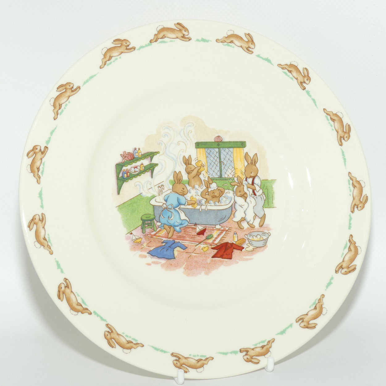 Royal Doulton Bunnykins Tableware Bath Time plate | 20cm | original box | #1