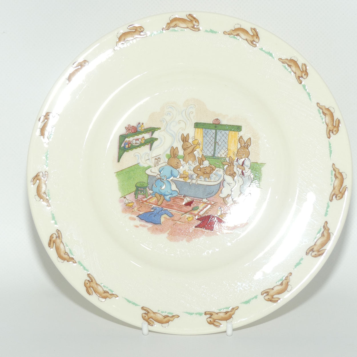 Royal Doulton Bunnykins Tableware Bath Time plate | 20cm | original box | #1