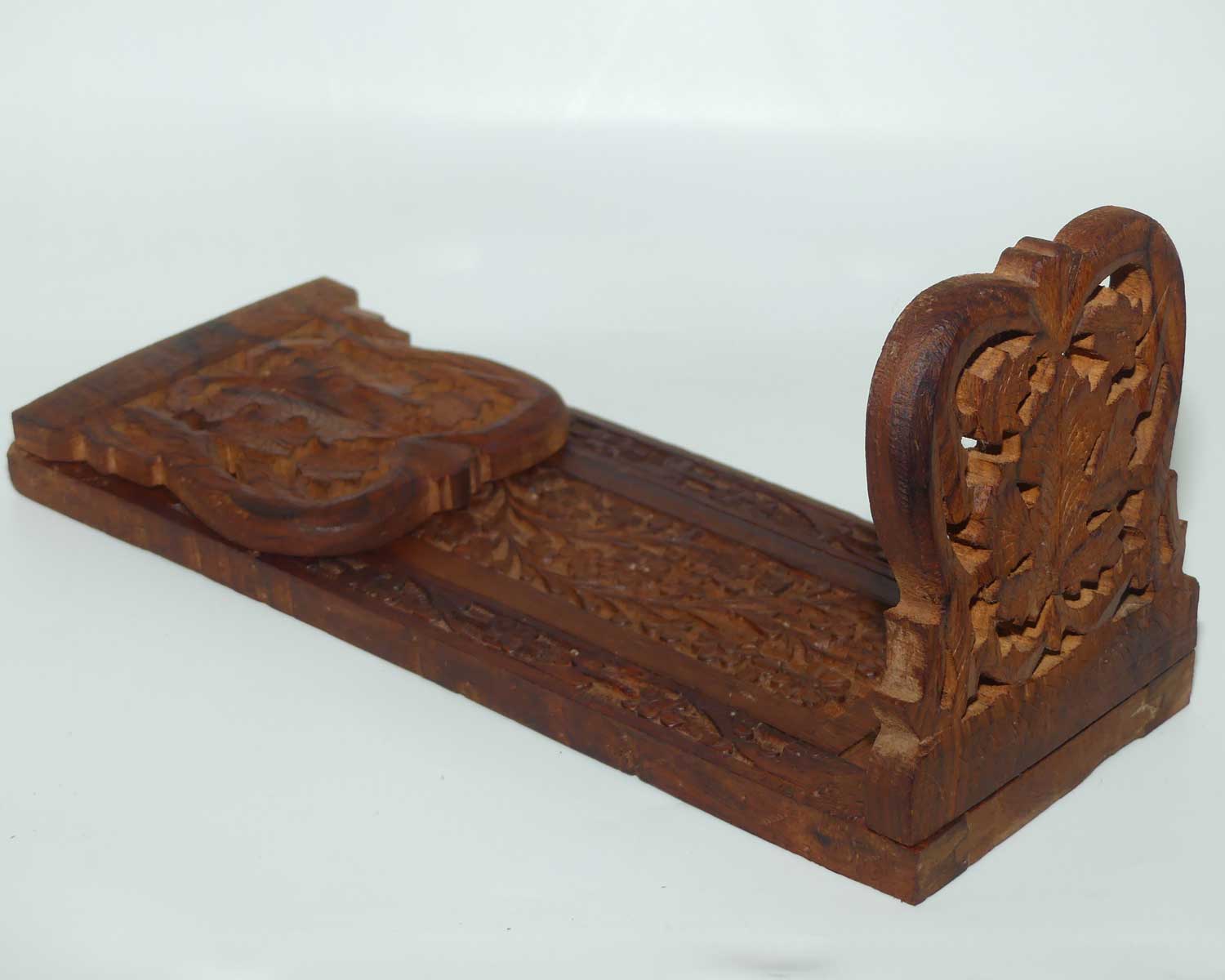 Batik Carved Teak Leaf and Floral motif expanding book slide