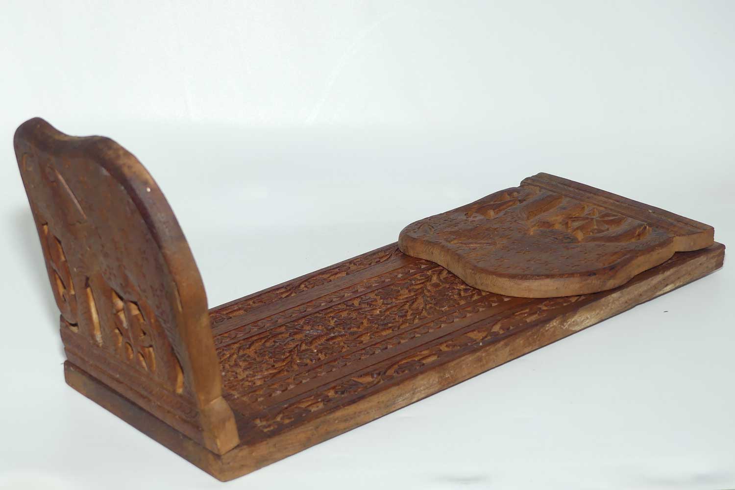 Batik Carved Teak Elephant motif expanding book slide