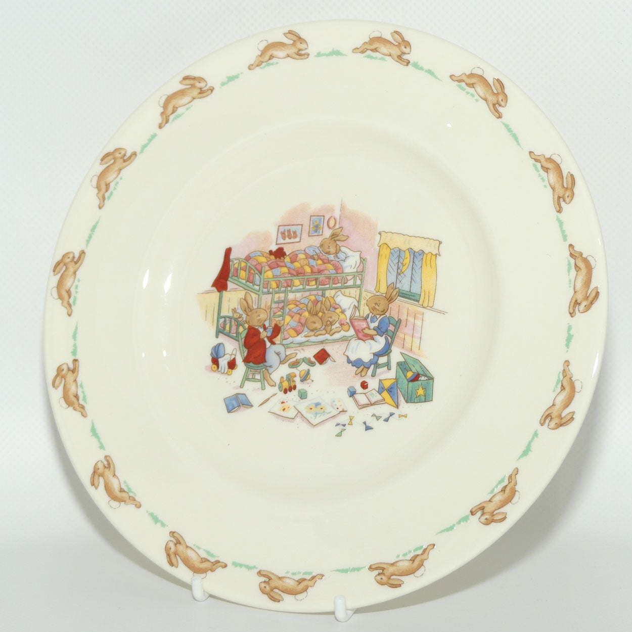 Royal Doulton Bunnykins Tableware Bedtime In Bunks plate | 20cm | original box | #1