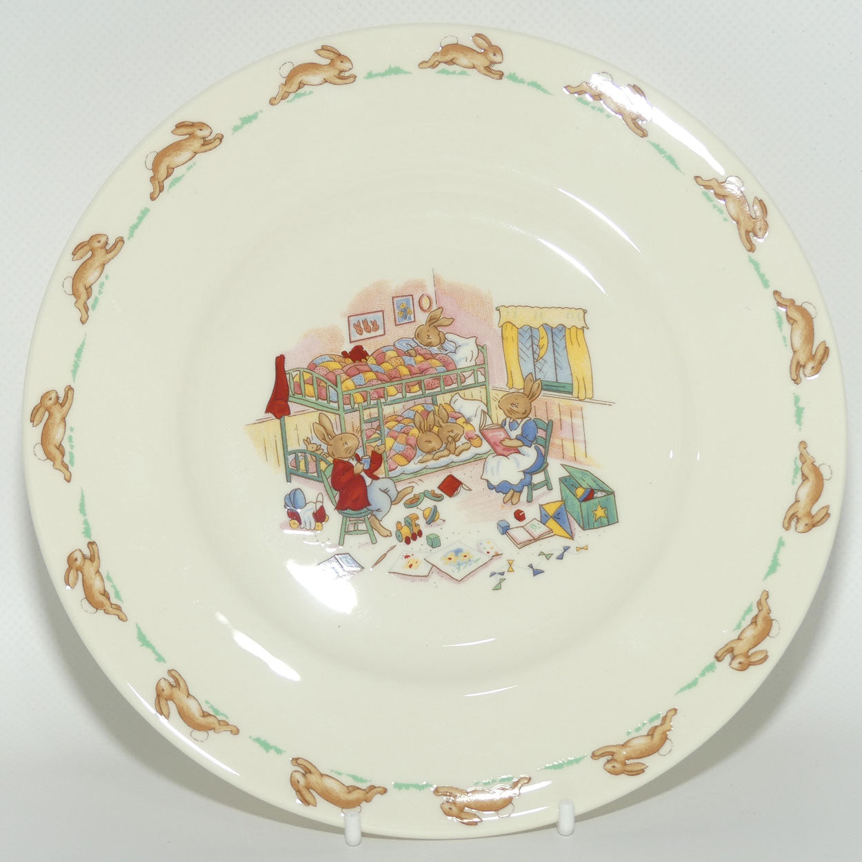 Royal Doulton Bunnykins Tableware Bedtime In Bunks plate | 20cm | original box | #1