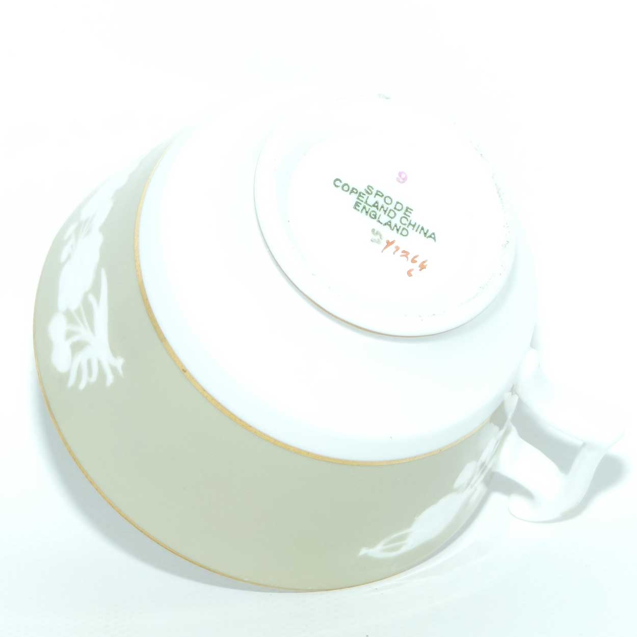 Spode Copeland Floral trio with Beige border and Embossed decor