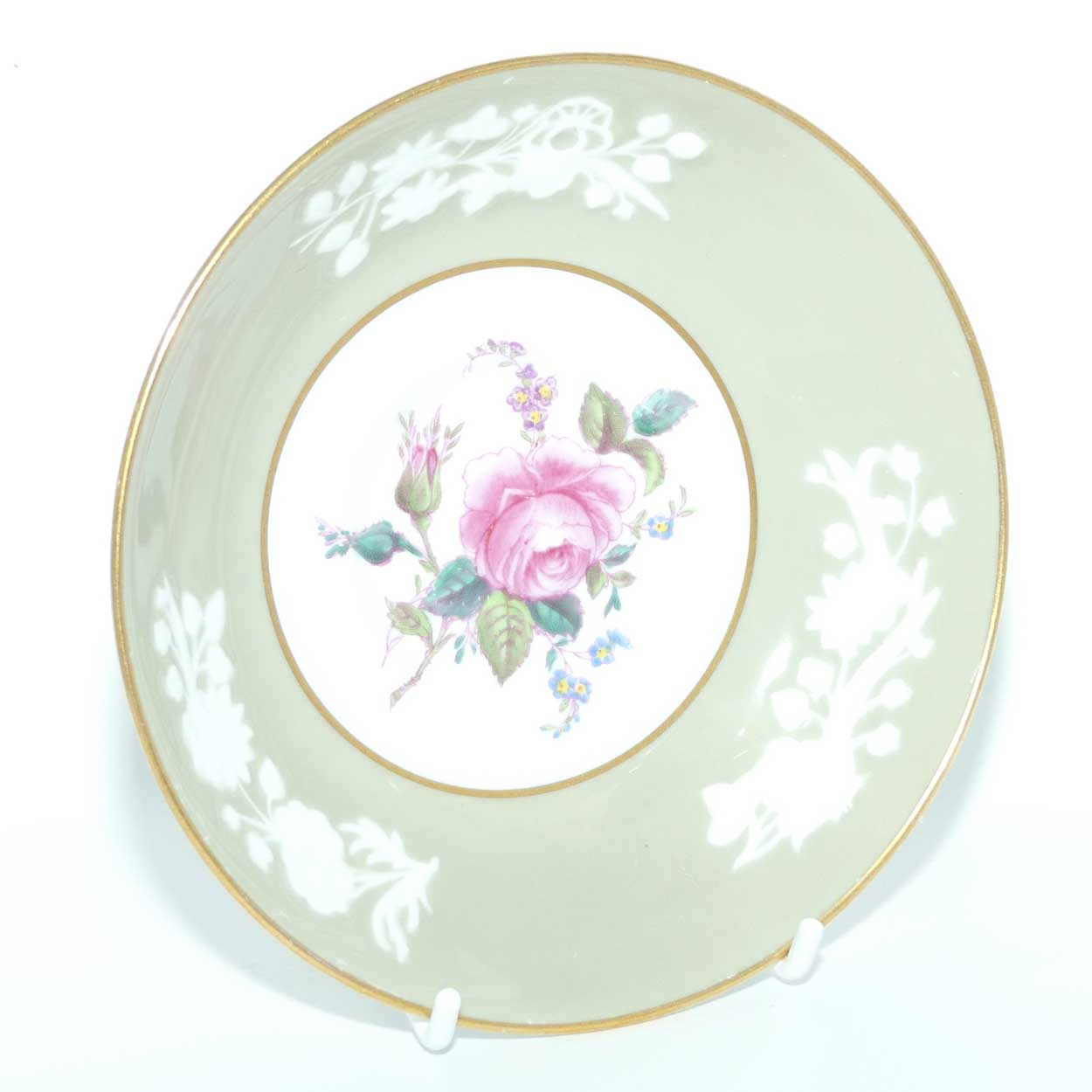 Spode Copeland Floral trio with Beige border and Embossed decor
