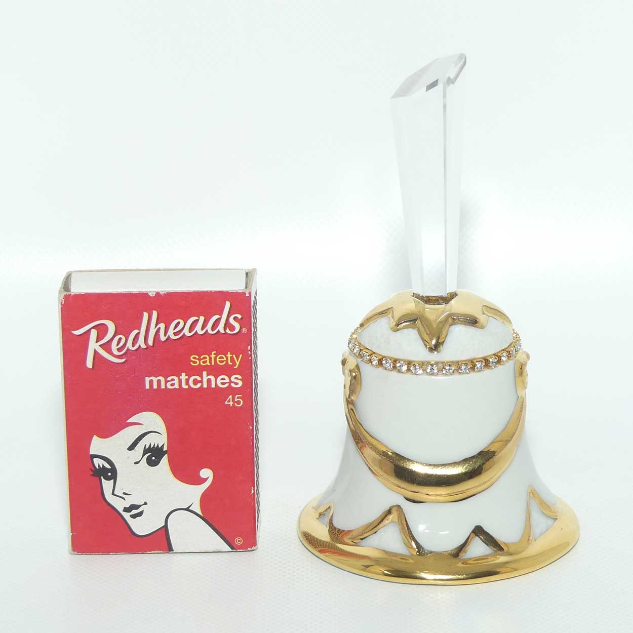 RG Capo DiMonte bell with Crystal handle and pave set crystals