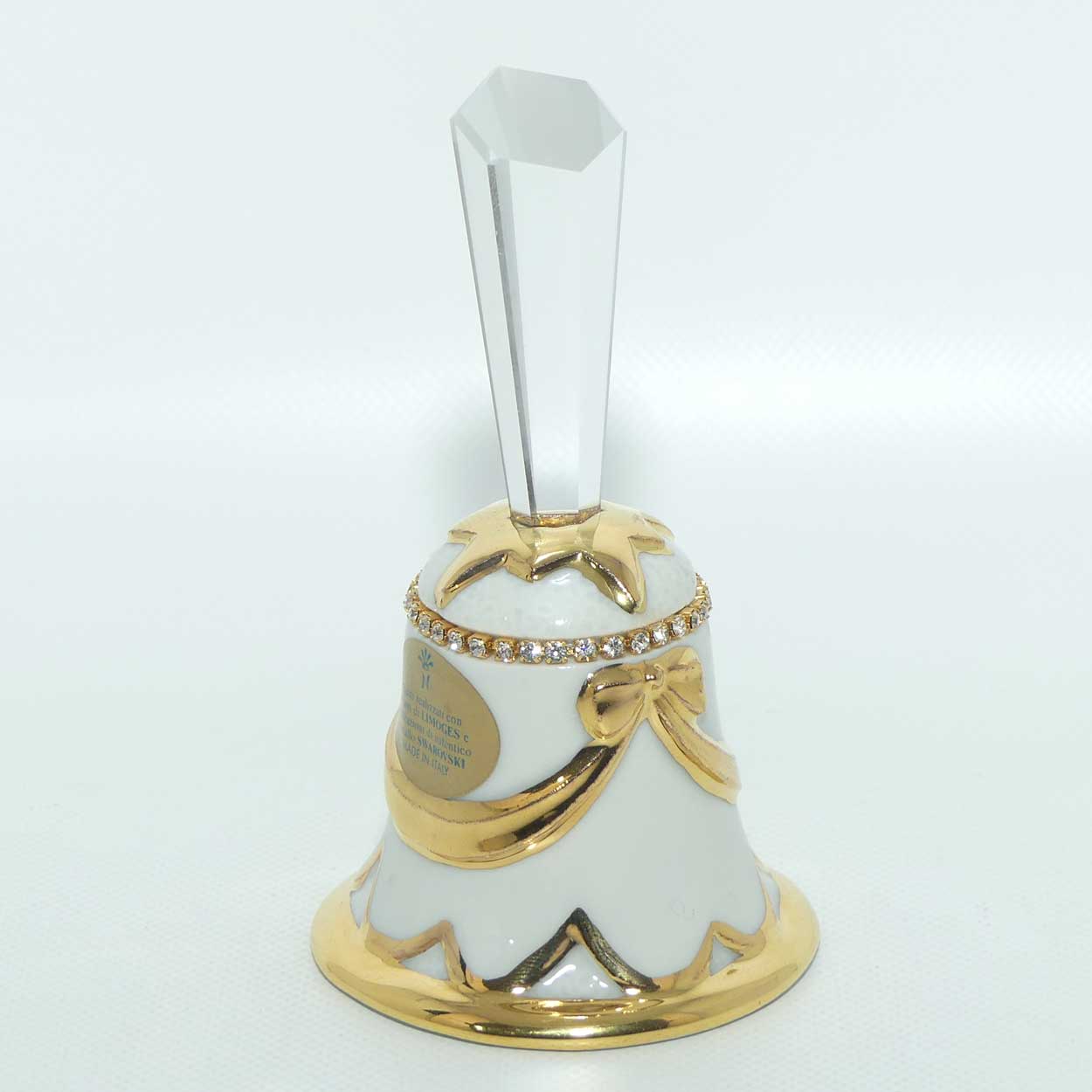 RG Capo DiMonte bell with Crystal handle and pave set crystals