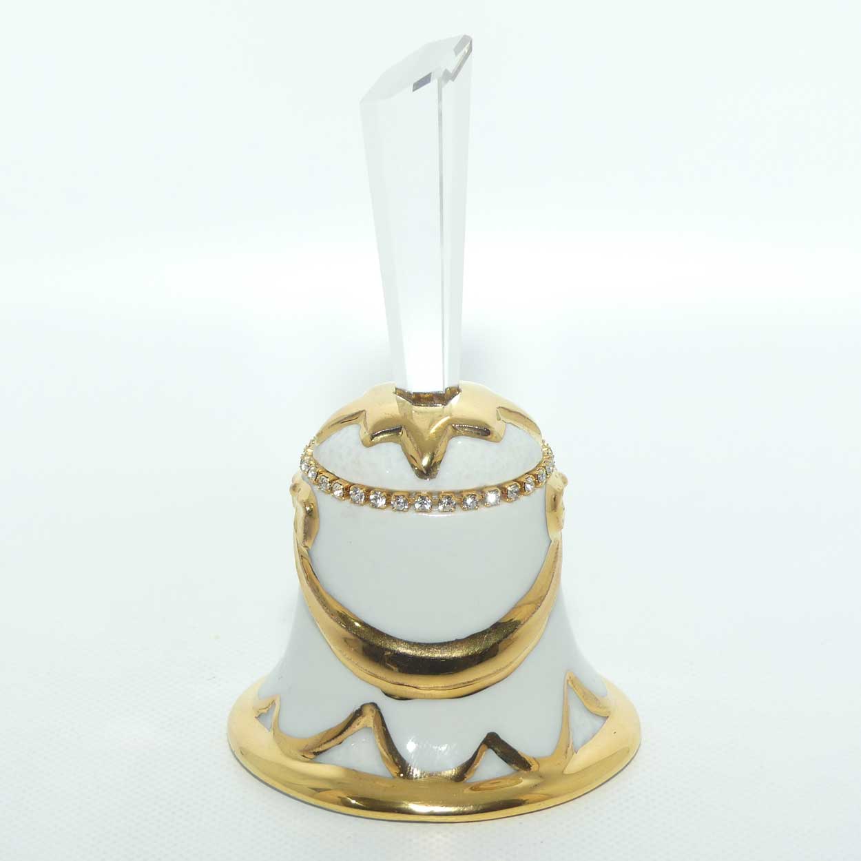 RG Capo DiMonte bell with Crystal handle and pave set crystals