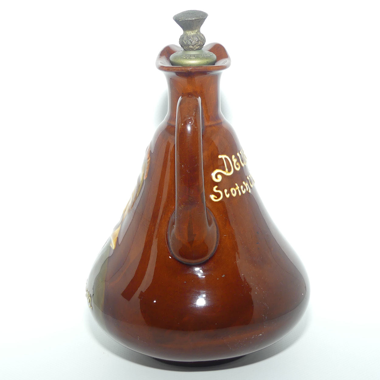 Royal Doulton Kingsware DEWARS flask Ben Jonson + stopper
