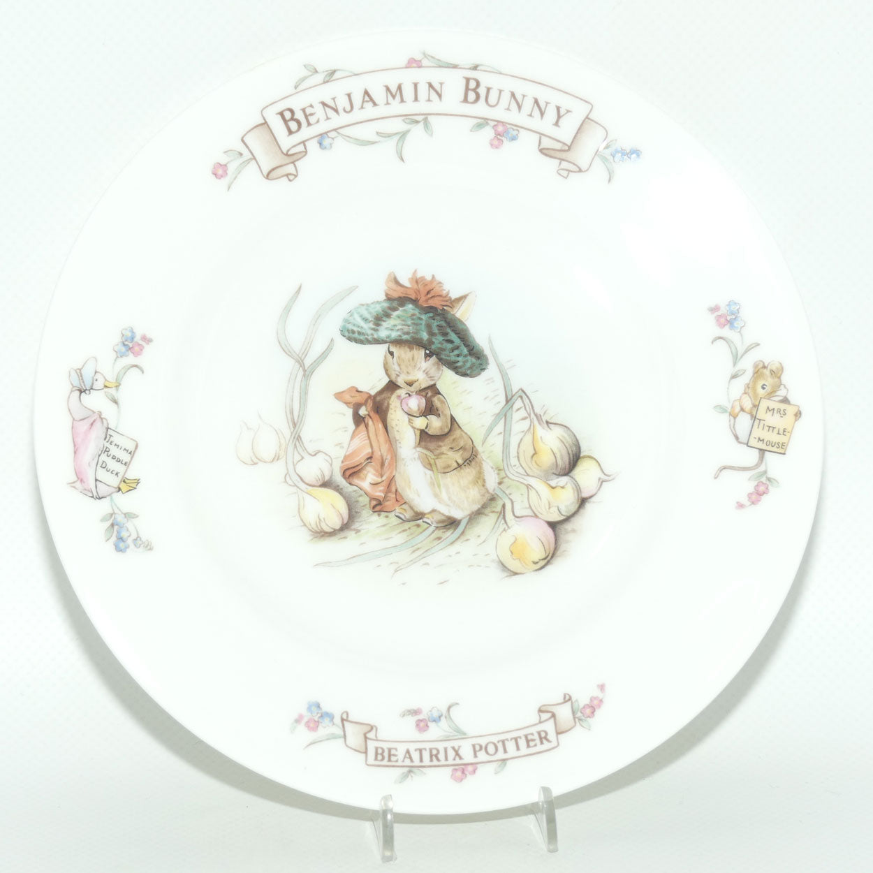 Royal Albert Beatrix Potter | The World of Beatrix Potter | Benjamin Bunny plate | 17cm plain round | boxed