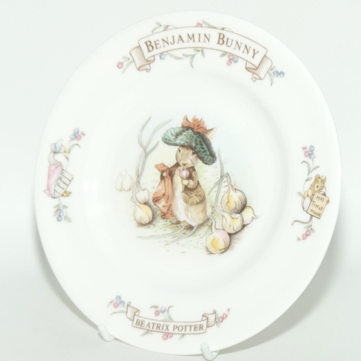 Royal Albert Beatrix Potter | The World of Beatrix Potter | Benjamin Bunny plate | 17cm plain round | boxed