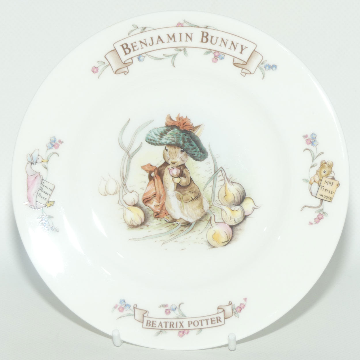 Royal Albert Beatrix Potter | The World of Beatrix Potter | Benjamin Bunny plate | 17cm plain round | boxed