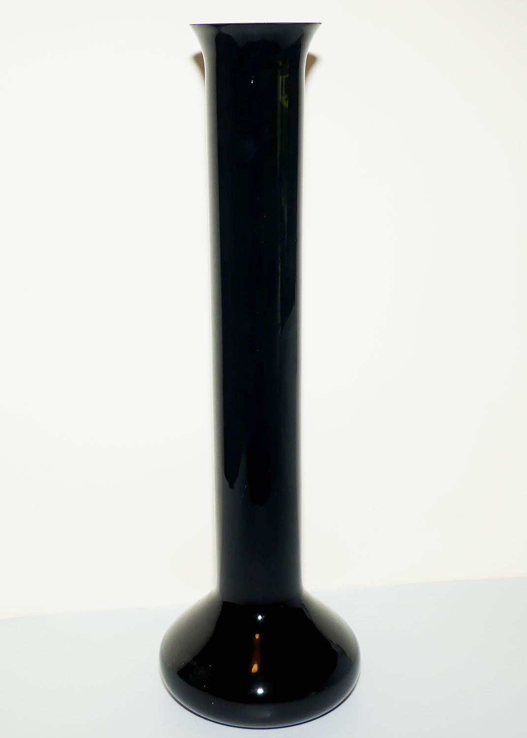 Giant Black Glass Specimen Vase | Solifleur vase | 56cm tall