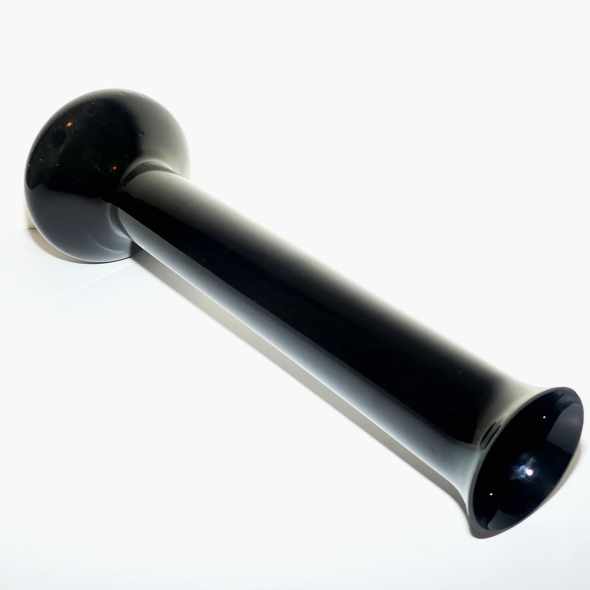 Giant Black Glass Specimen Vase | Solifleur vase | 56cm tall