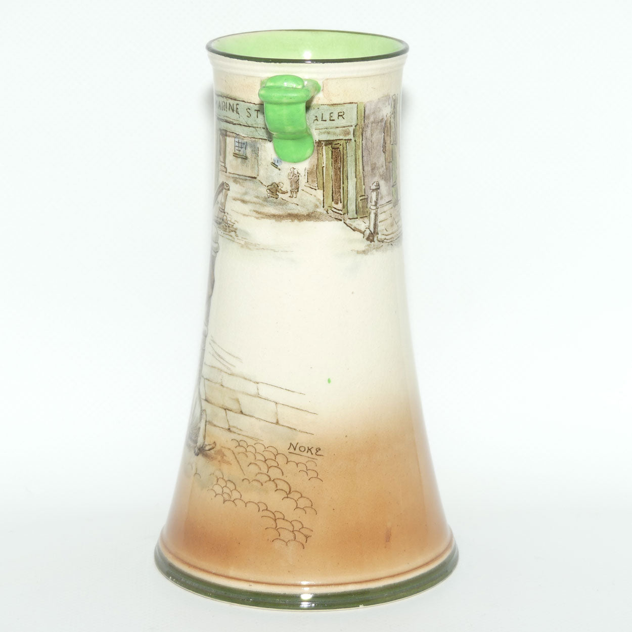 Royal Doulton Dickensware twin handle vase | Bill Sykes | early version