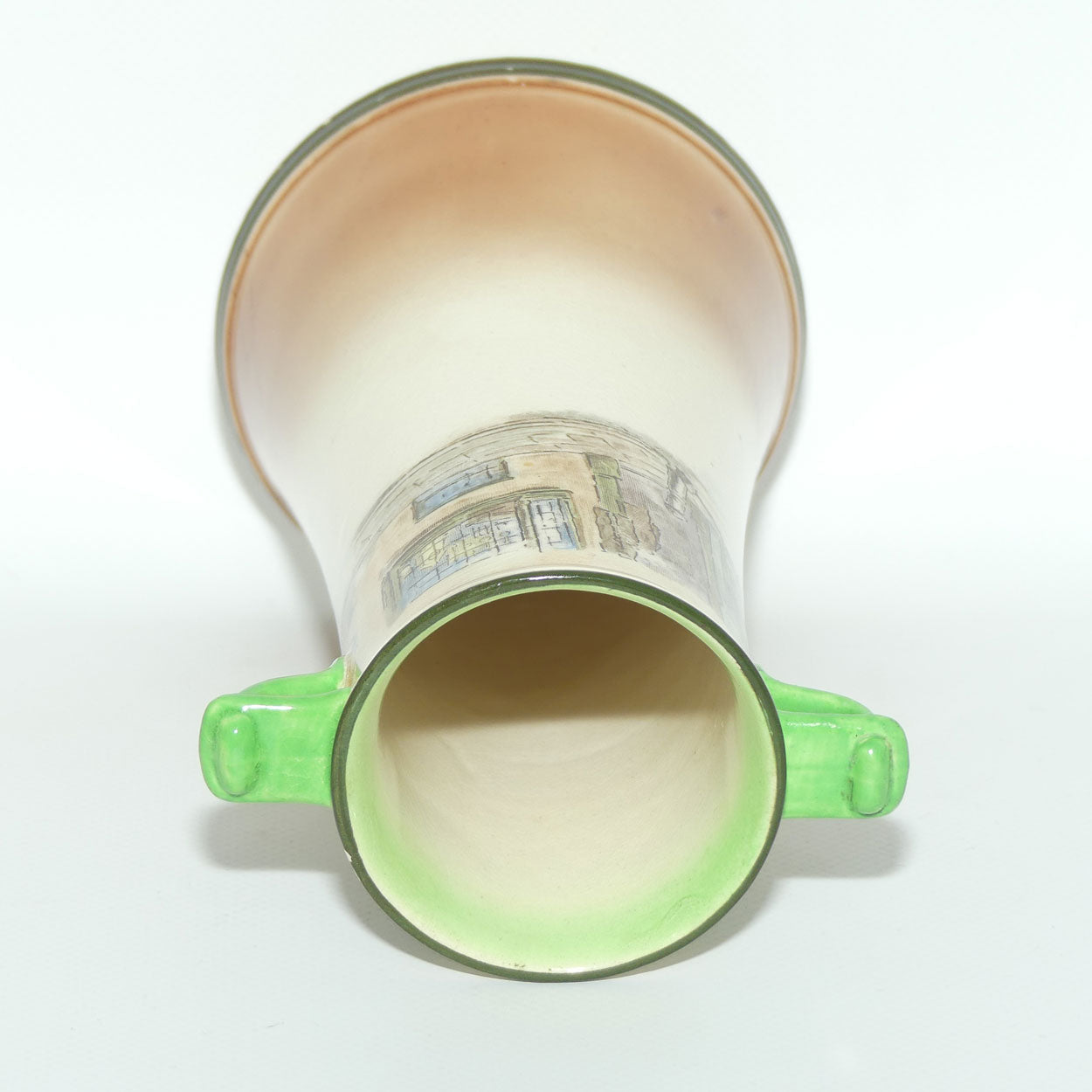 Royal Doulton Dickensware twin handle vase | Bill Sykes | early version