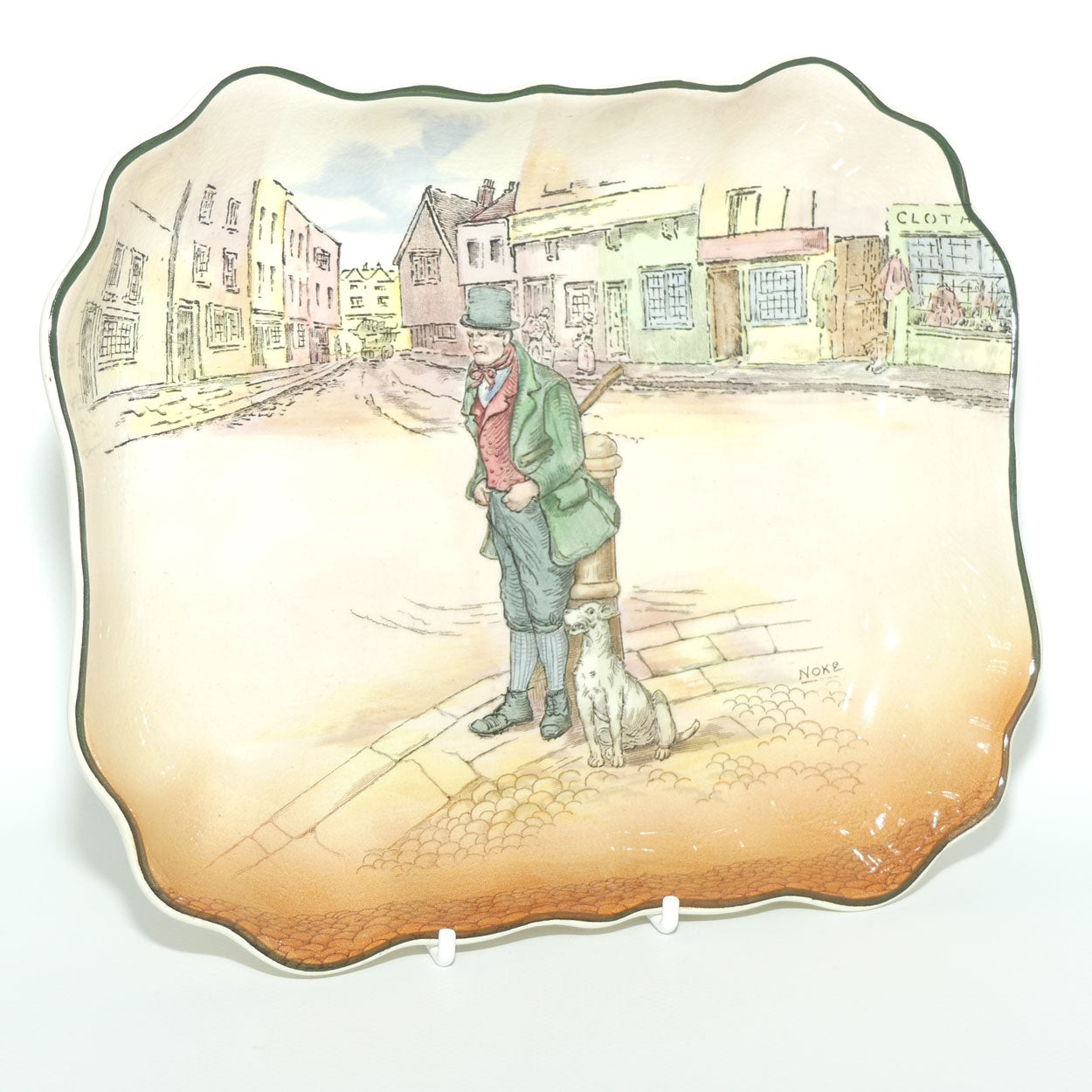 Royal Doulton Dickens Bill Sykes rectangular dish D6323