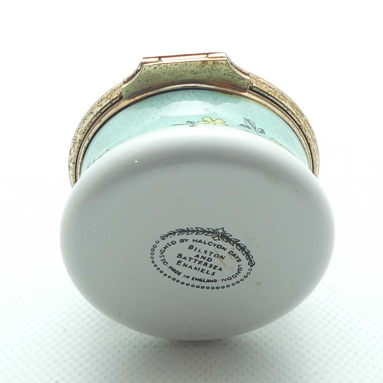 Bilston and Battersea | enamel trinket box | With Affection