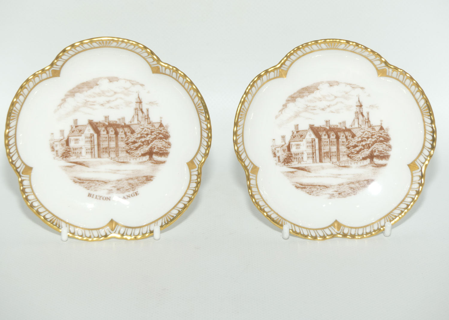 Royal Crown Derby pair of Bilton Grange fluted dishes | boxed