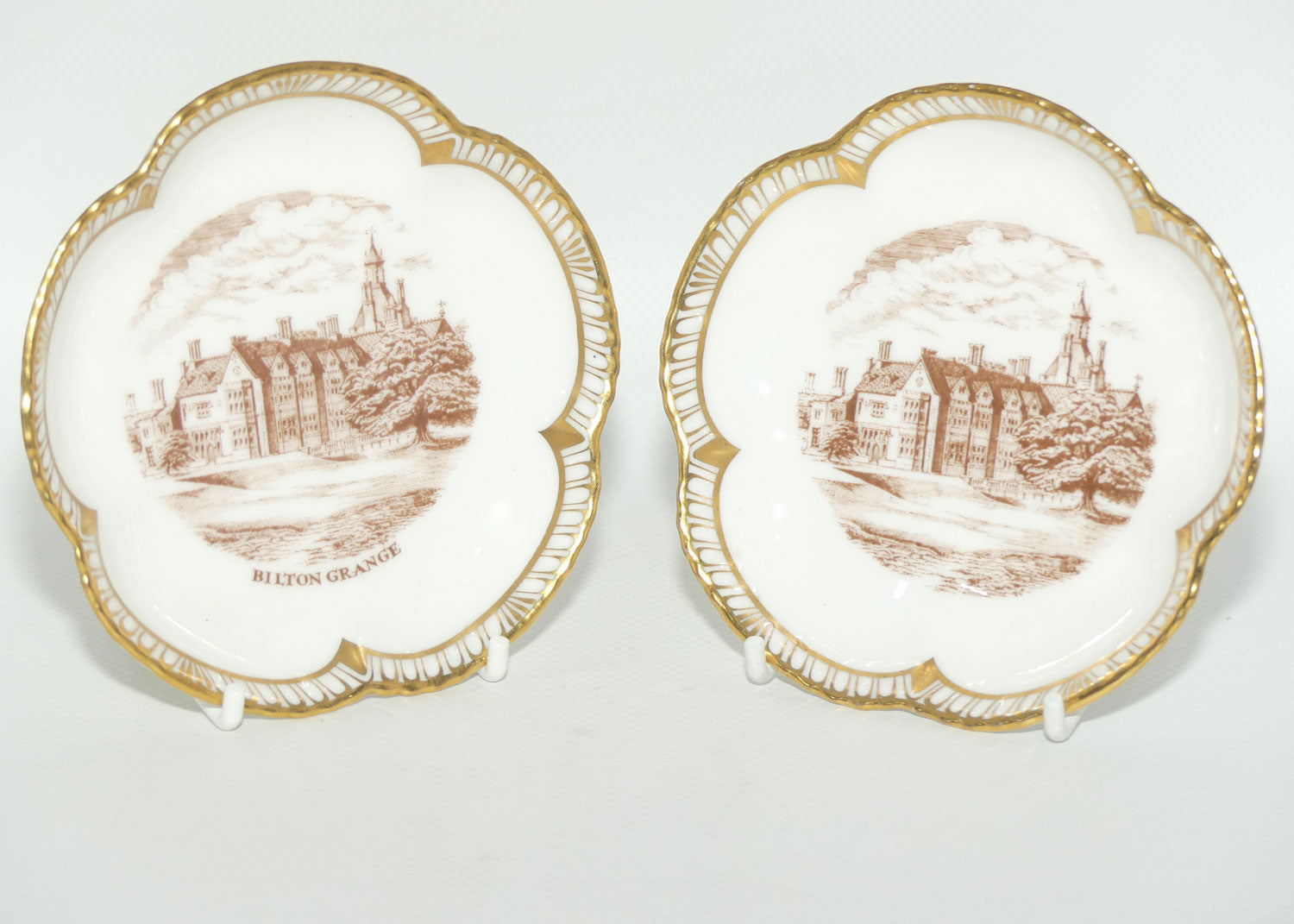 Royal Crown Derby pair of Bilton Grange fluted dishes | boxed