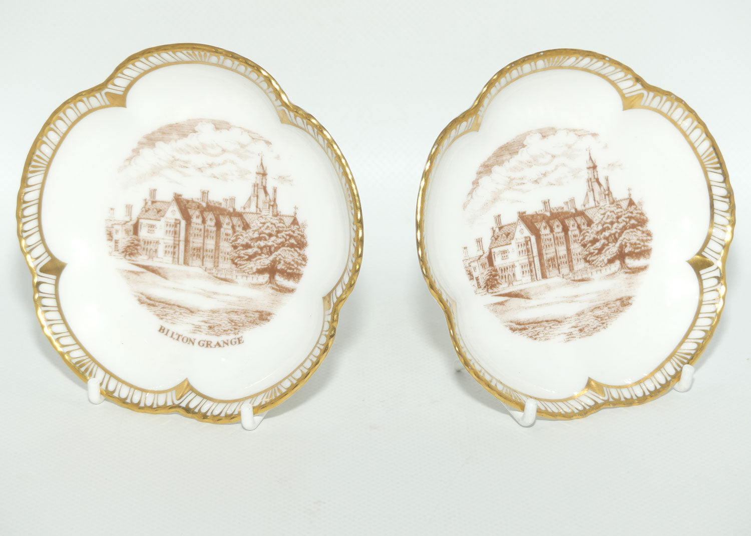 Royal Crown Derby pair of Bilton Grange fluted dishes | boxed
