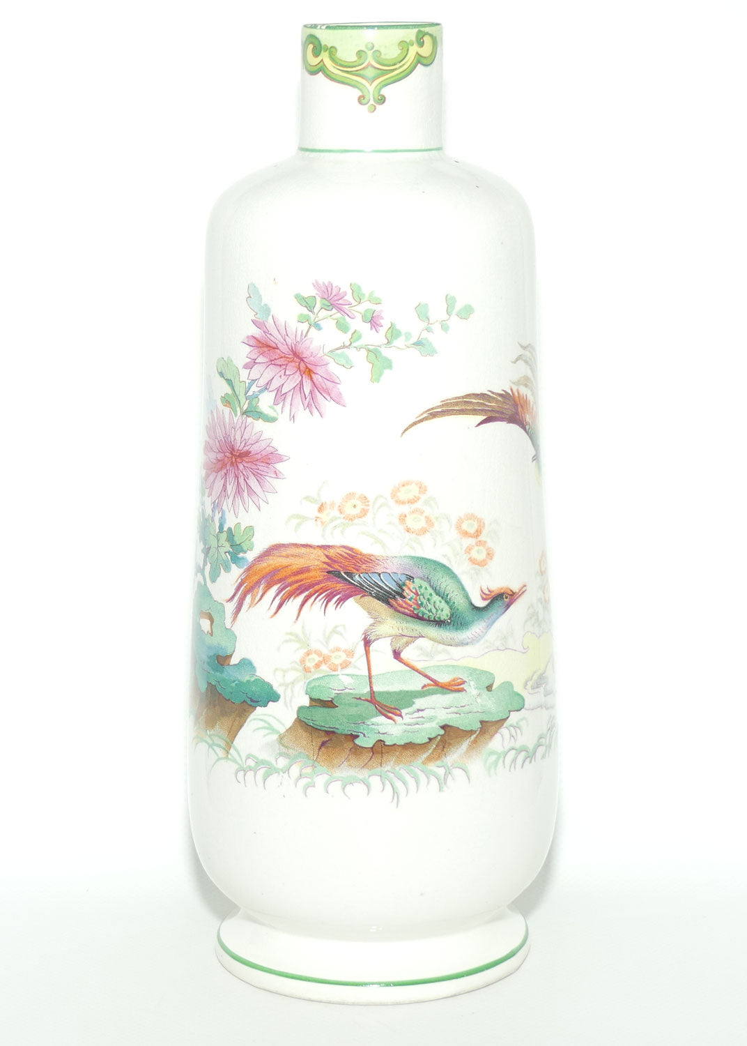 Early Grimwades Brothers Winton Asiatic Pheasant vase | Narrow Neck