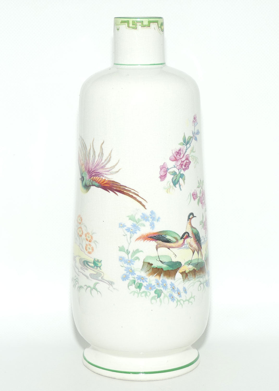 Early Grimwades Brothers Winton Asiatic Pheasant vase | Narrow Neck
