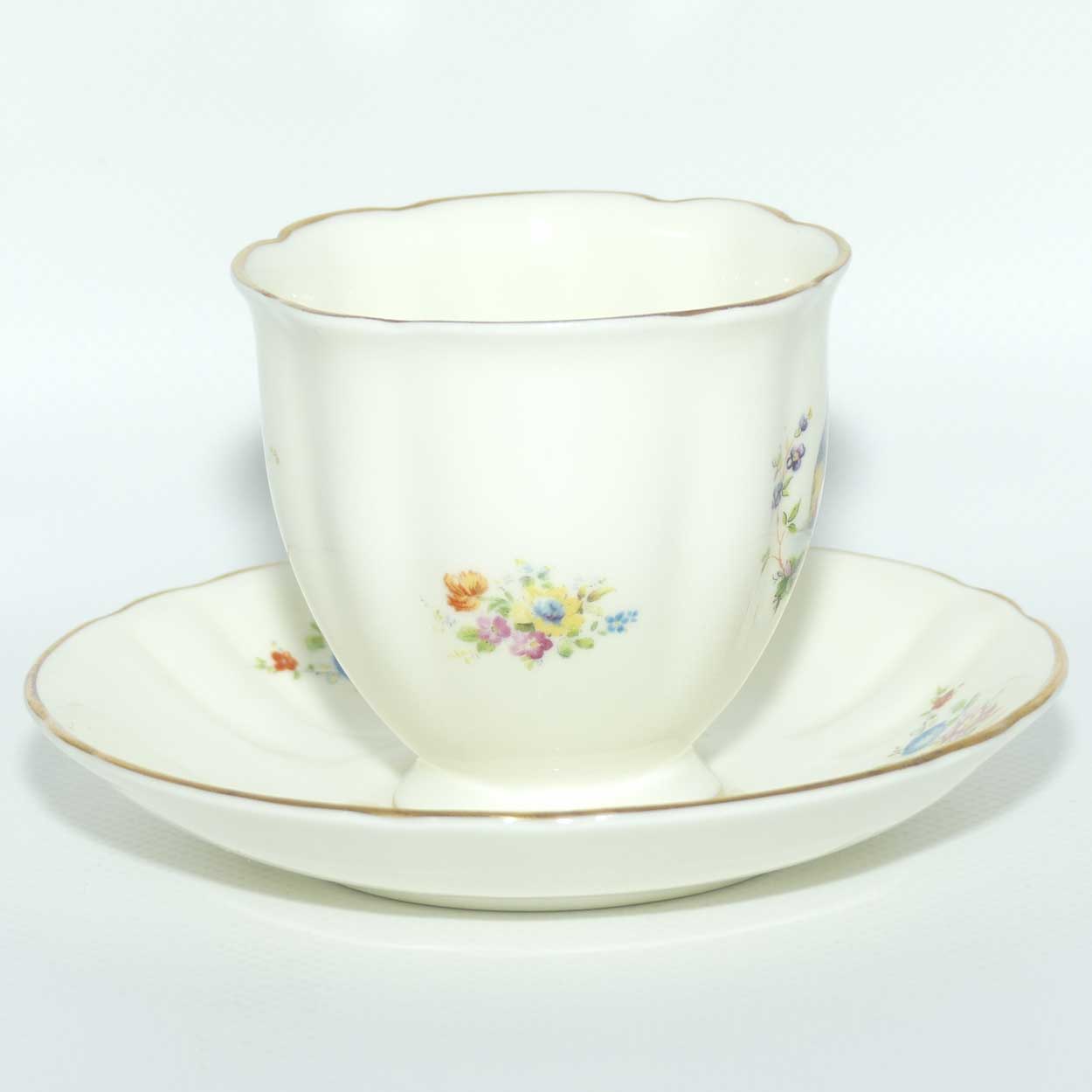 Royal Doulton Birds and Flowers demi tasse duo H2392