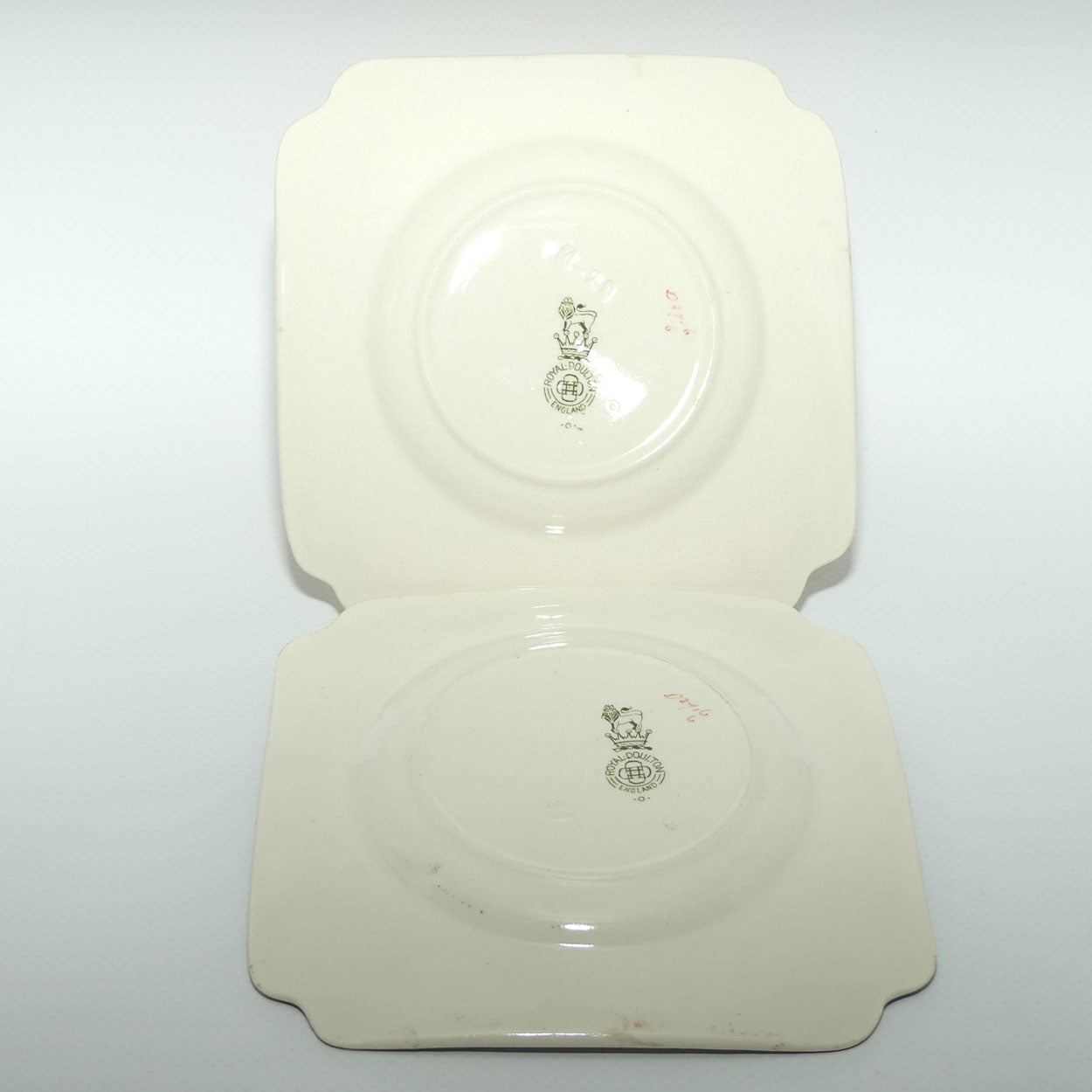 Royal Doulton Coaching Days pair of square tea plates | Scene 12