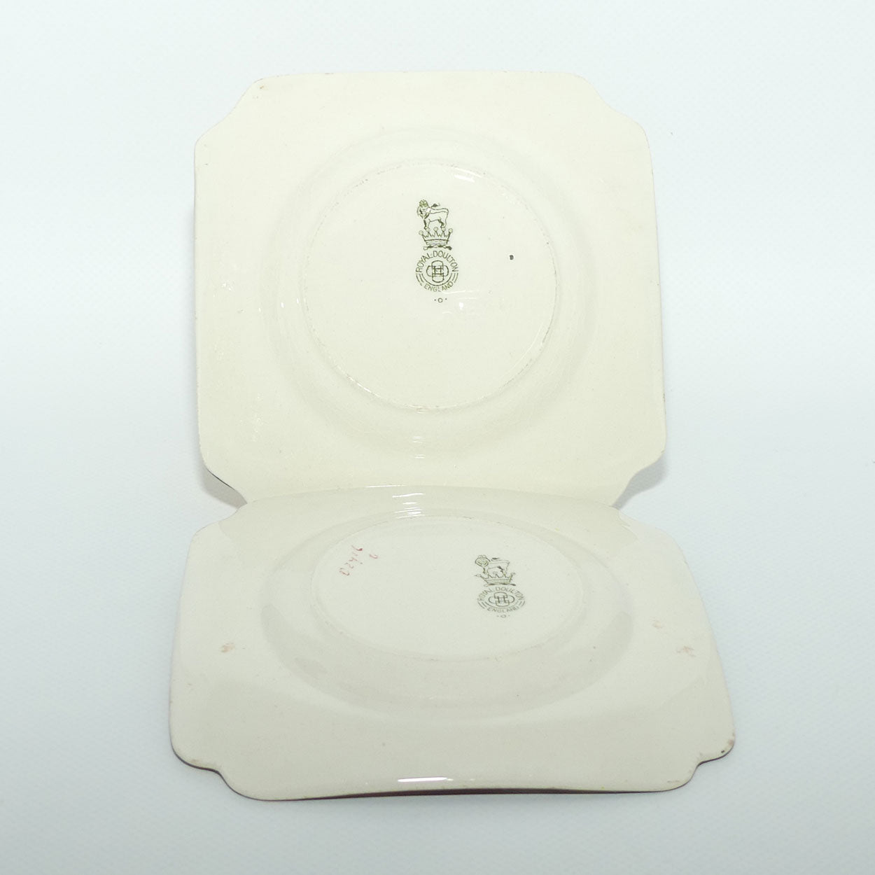 Royal Doulton Coaching Days pair of square tea plates | Scene 4