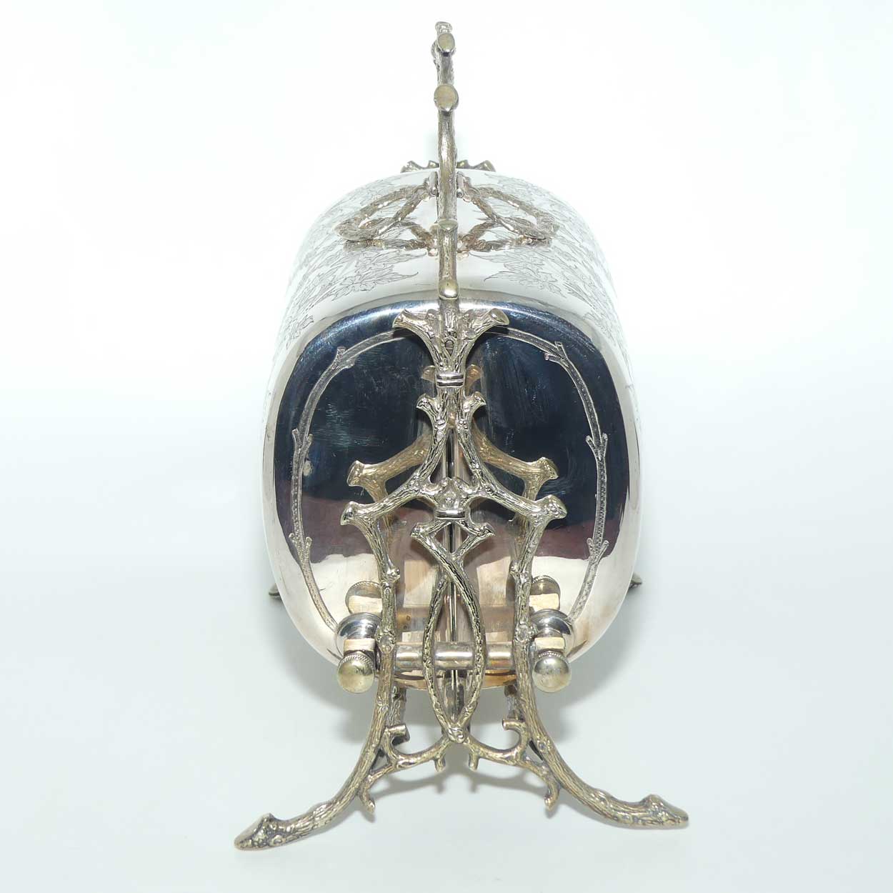 Victorian era Silver Plated folding Biscuitier | Biscuit Box | Biscuit Warmer
