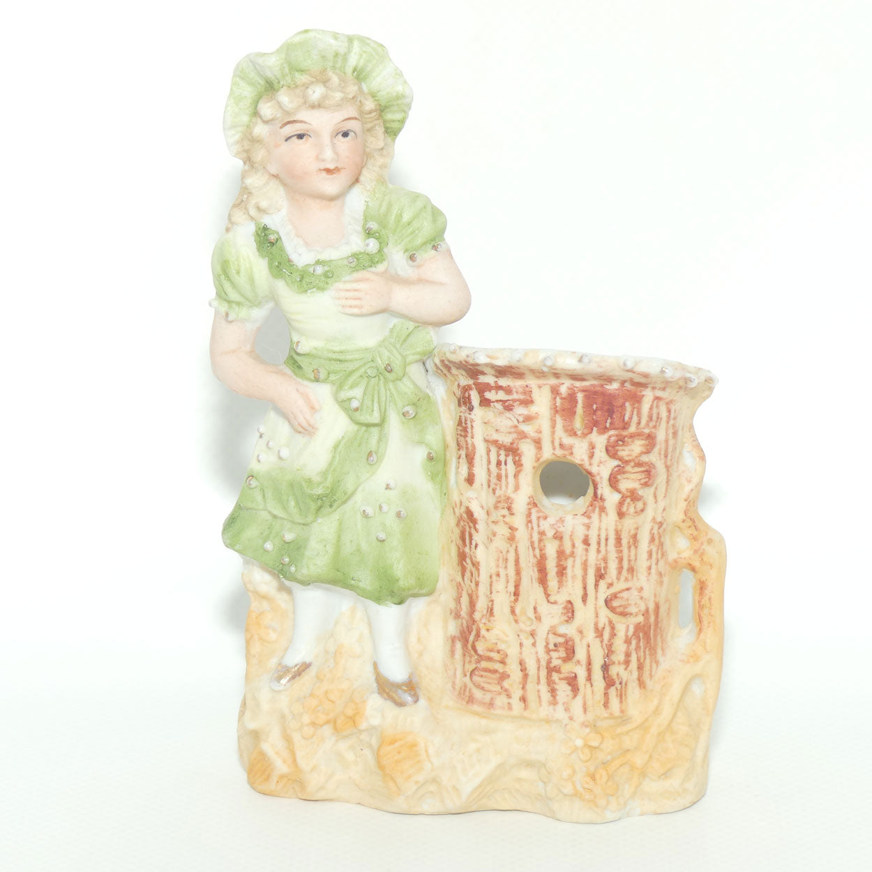 German Bisque Girl spill vase figure | Numbered 3797