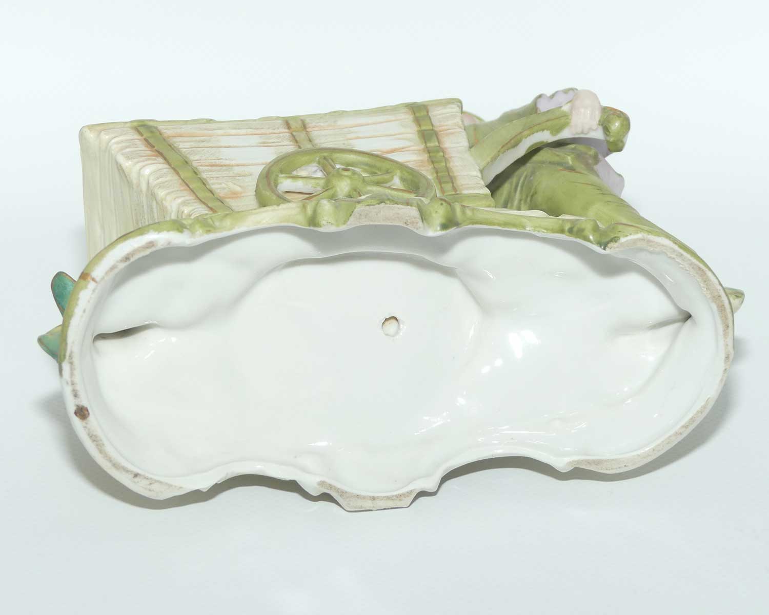 Victorian Bisque trough | Boy pushing Cart | minor fault