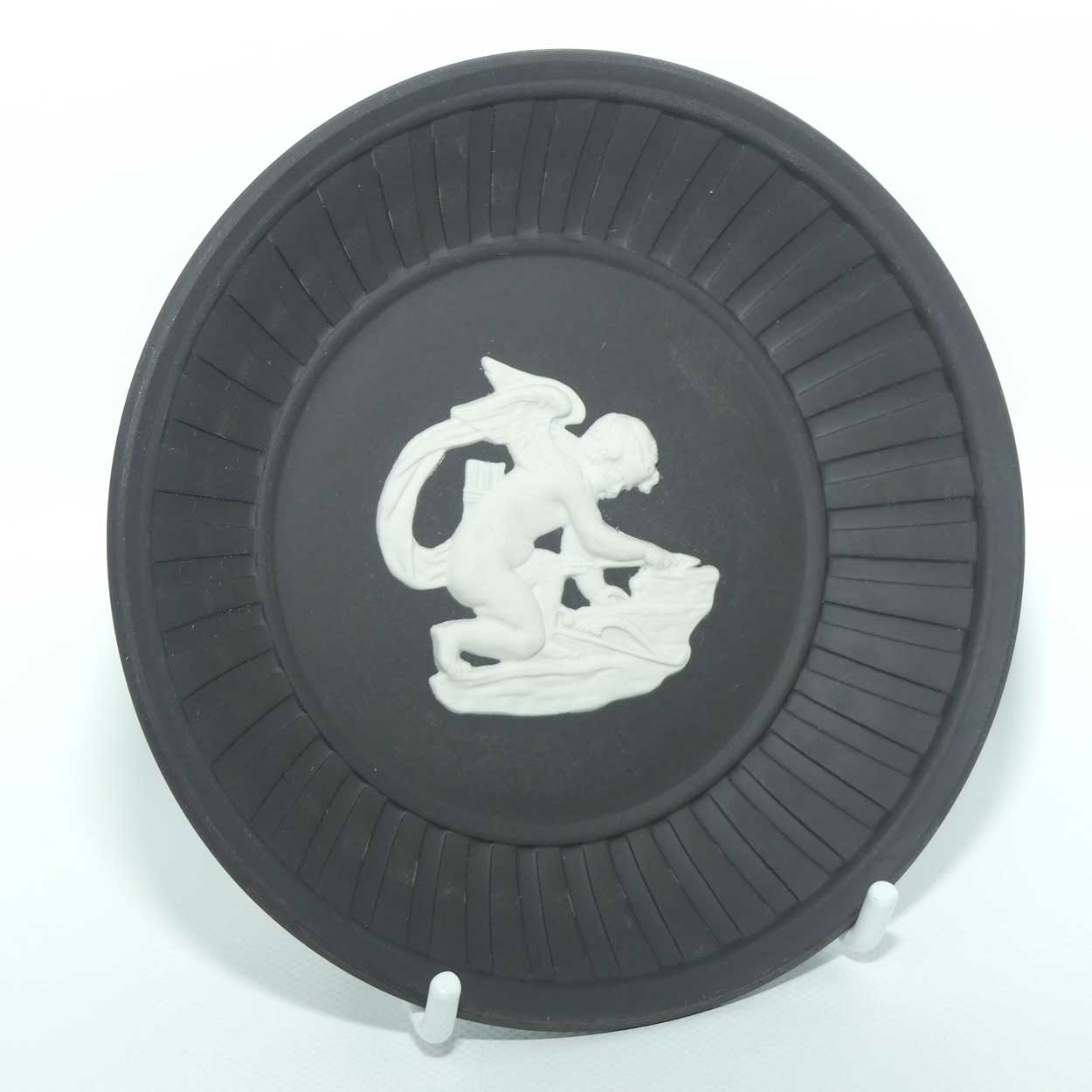 Wedgwood Black Jasper mini plate | Cherub with Arrows | #2