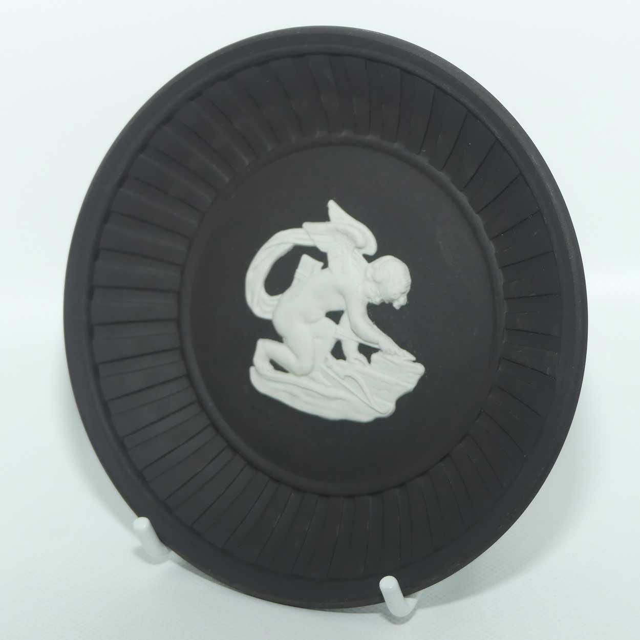 Wedgwood Black Jasper mini plate | Cherub with Arrows | #2