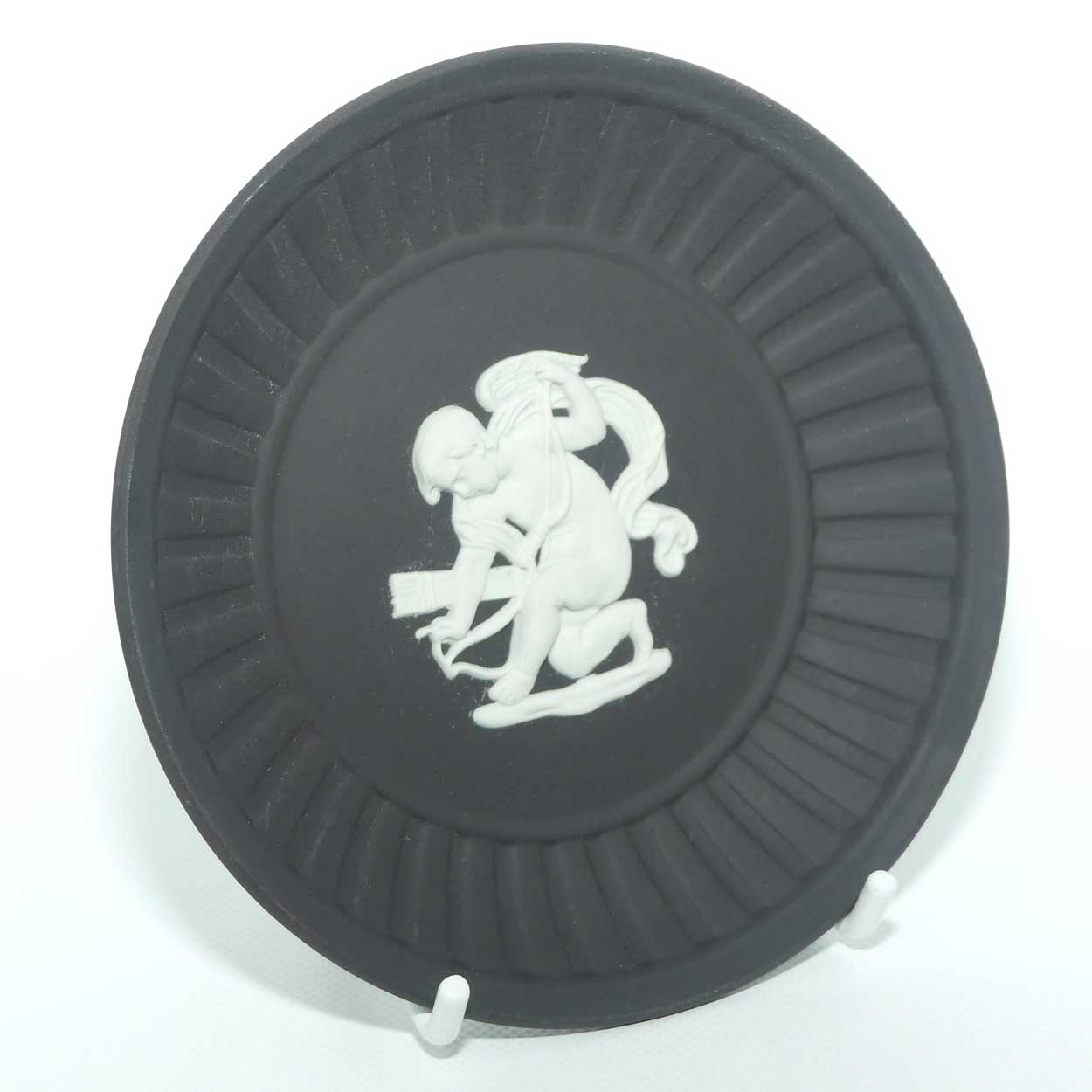 Wedgwood Black Jasper mini plate | Cherub with Bow and Arrows | #2