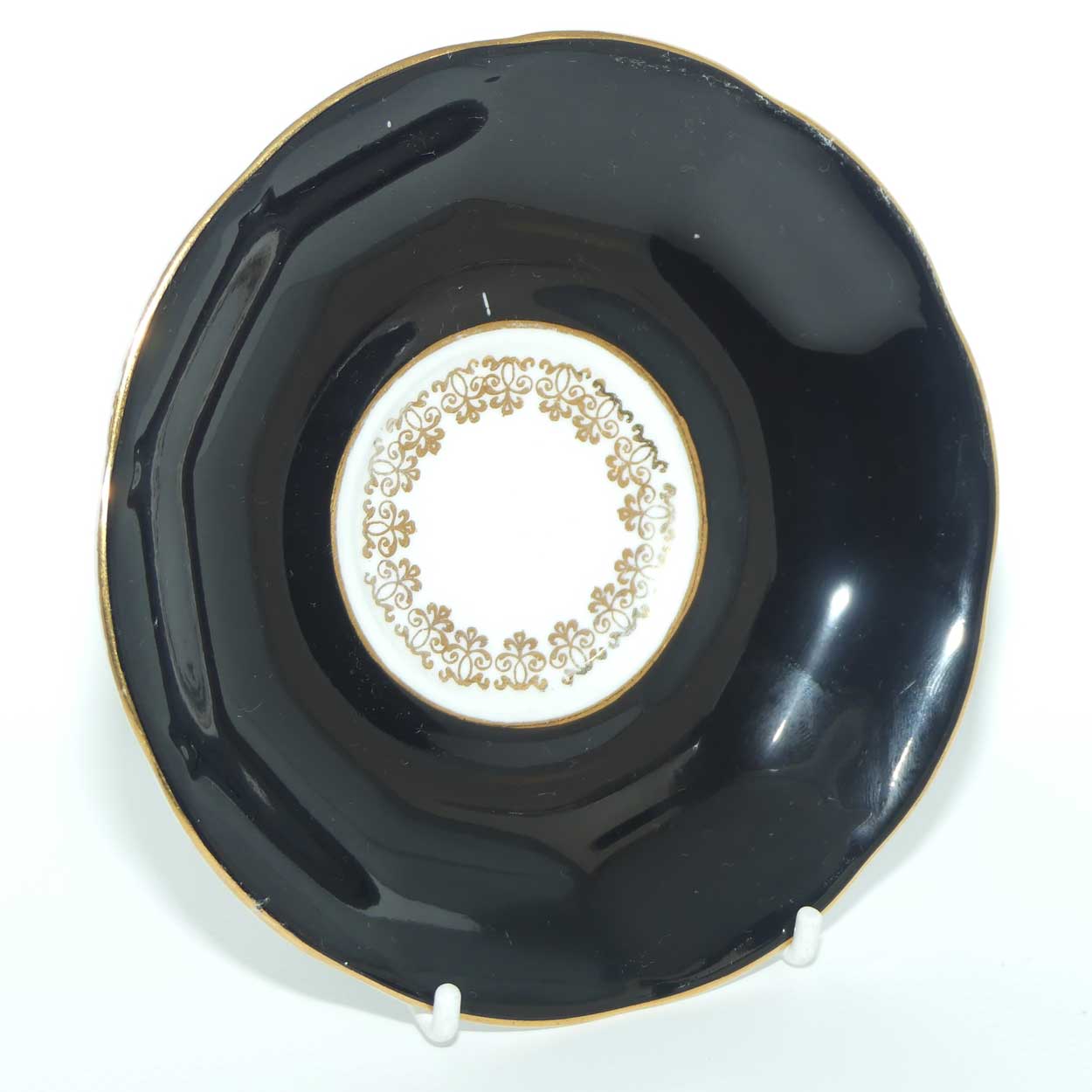 Royal Albert trio | Mid Century era Black and gilt trim