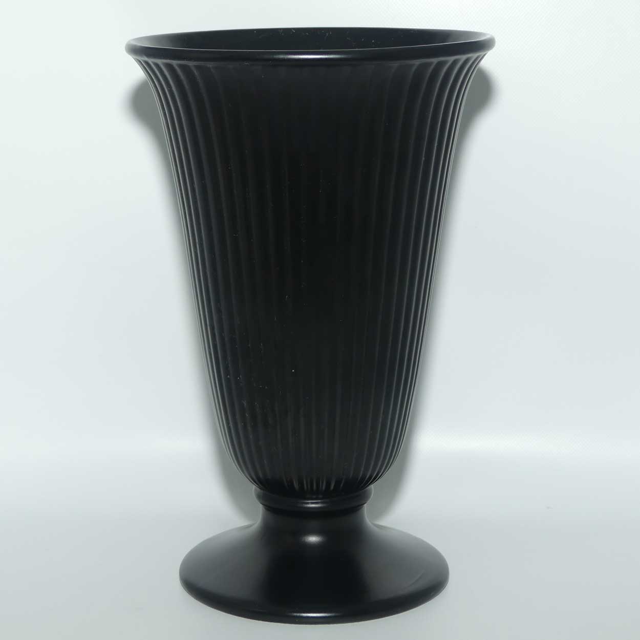 Wedgwood of Etruria Ravenstone ribbed vase | 24cm