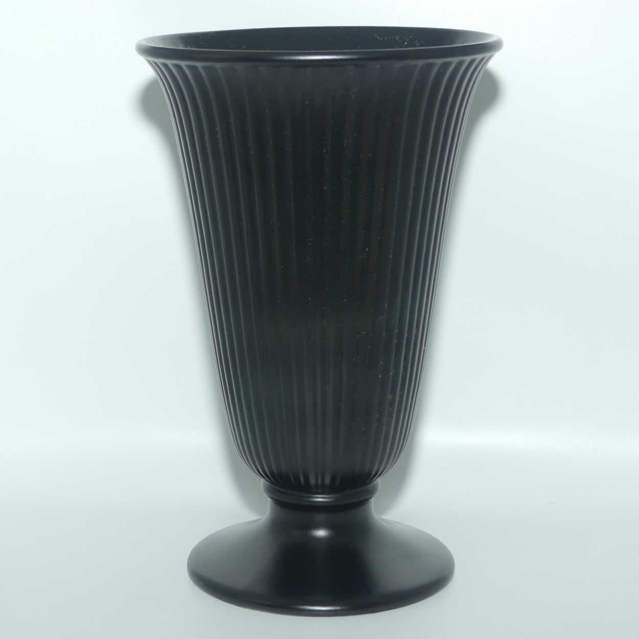 Wedgwood of Etruria Ravenstone ribbed vase | 24cm