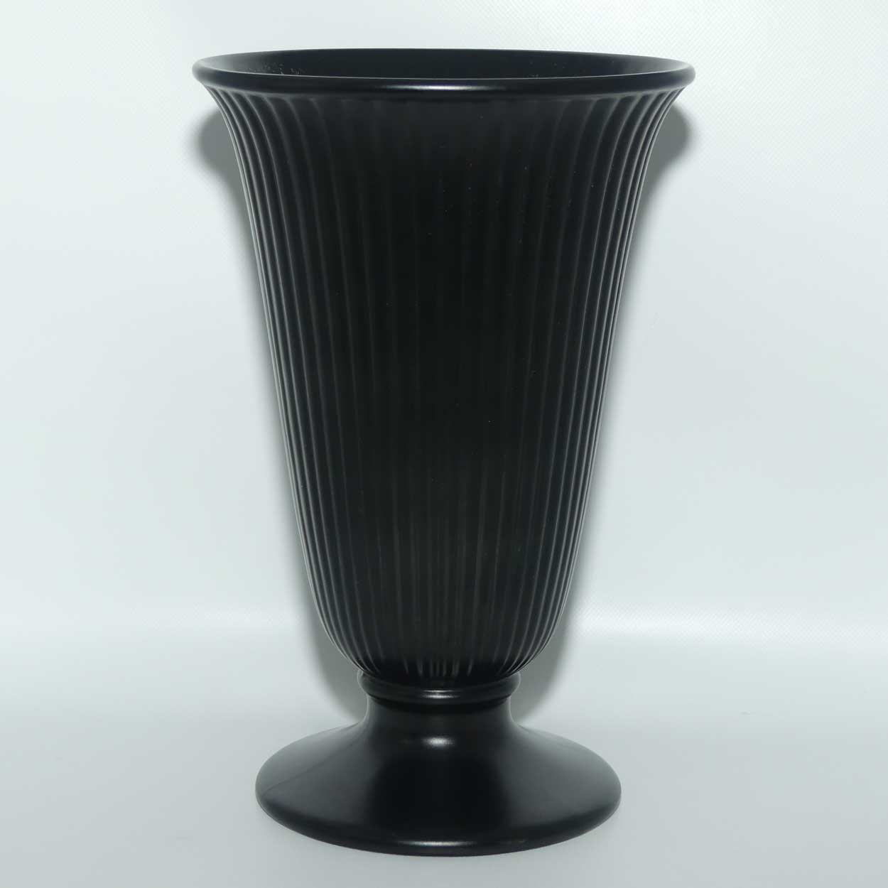 Wedgwood of Etruria Ravenstone ribbed vase | 24cm