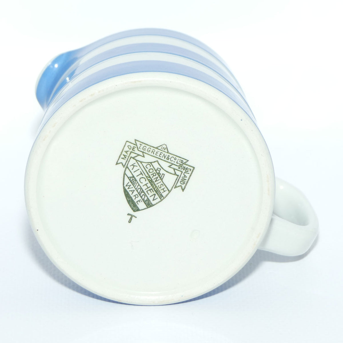 TG Green & Co Cornish Kitchen Ware milk jug | Blue and White Bands