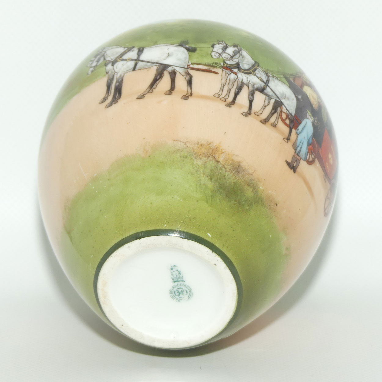 Royal Doulton Coaching Days bulbous vase | rare Blue Sky variation #1