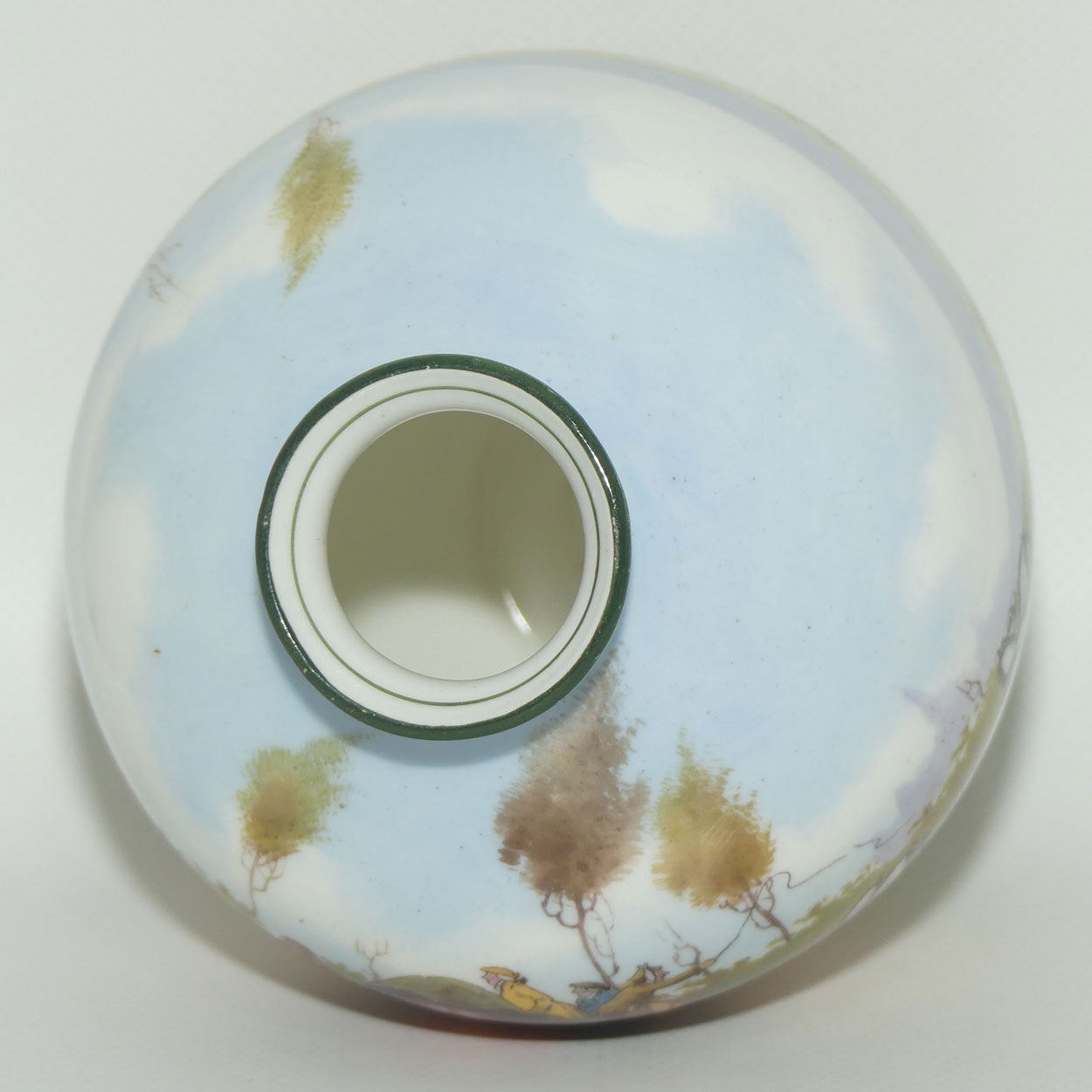 Royal Doulton Coaching Days bulbous vase | rare Blue Sky variation #2