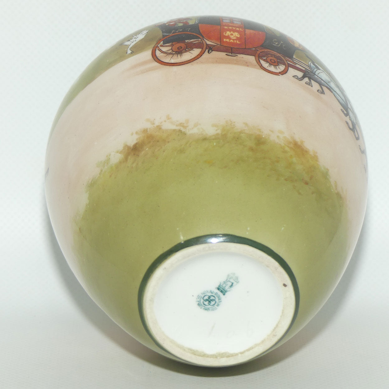 Royal Doulton Coaching Days bulbous vase | rare Blue Sky variation #2
