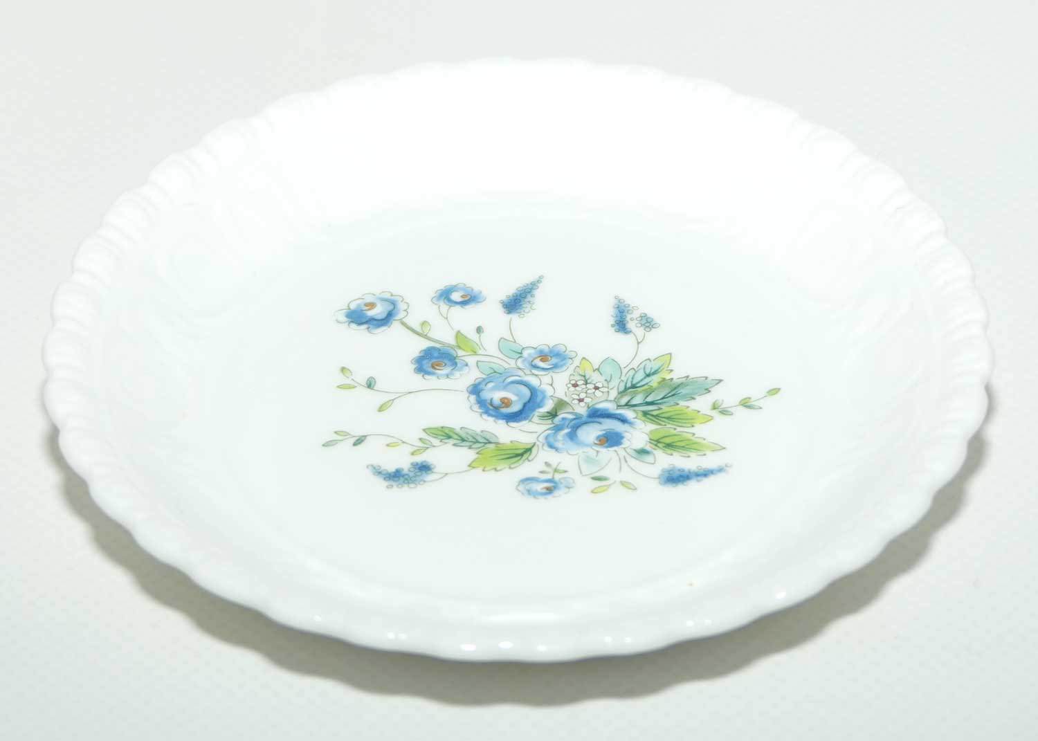 Coalport Bone China dish | 12cm | Delicate Blue Floral pattern