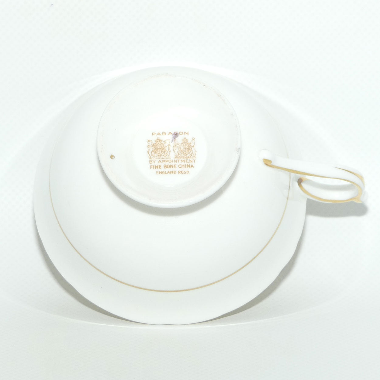 Paragon Bone China Royal Blue and Gilt trio